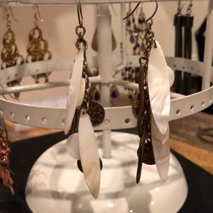 Gold dangle earrings